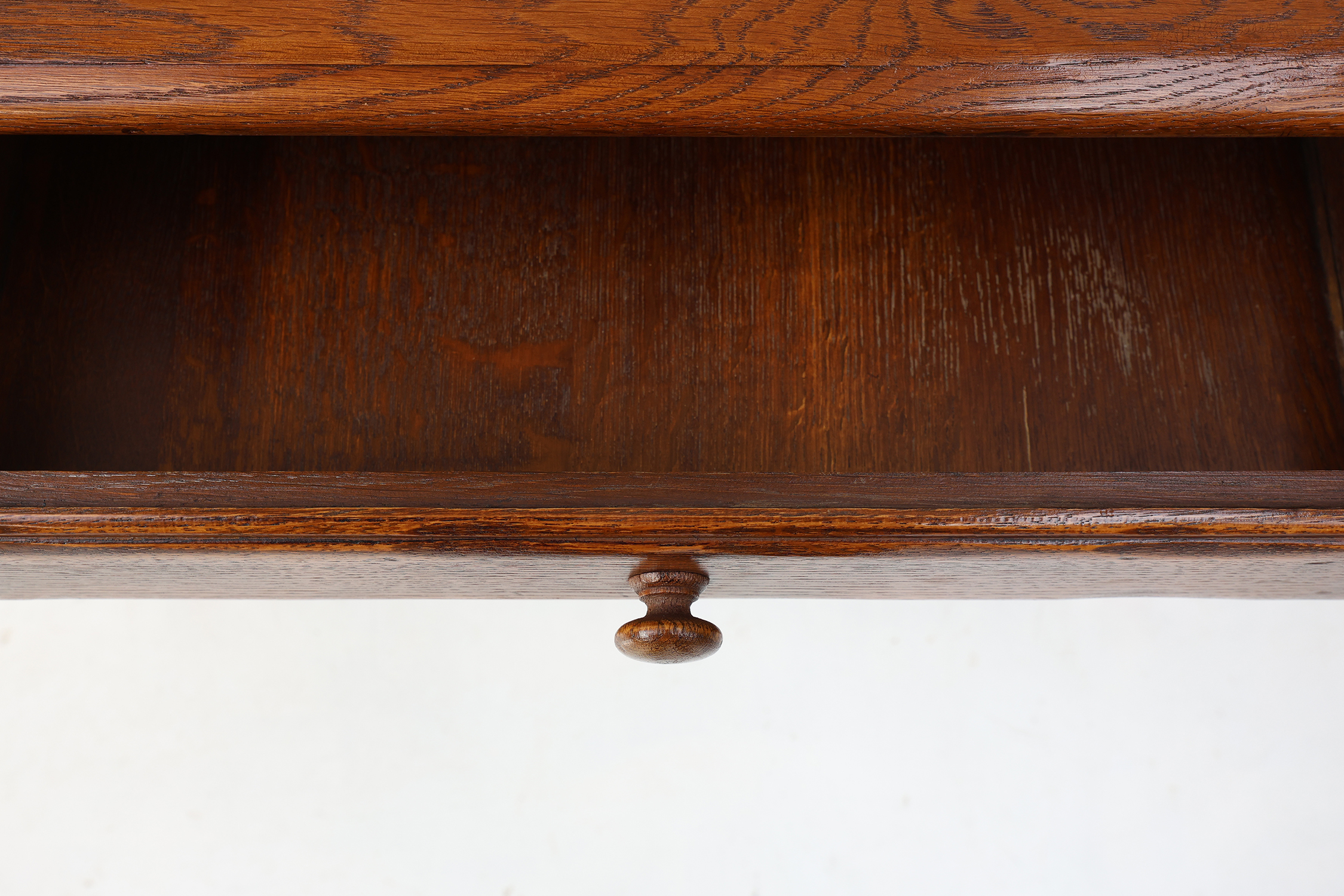 Rustic oak console table with drawer, Belgium ca. 1800thumbnail